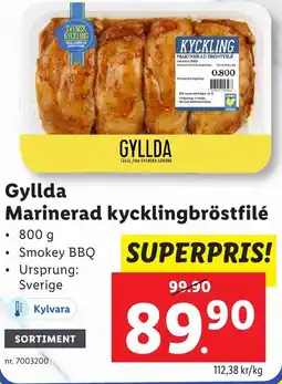 Lidl GYLLDA Marinerad kycklingbröstfilé erbjuda