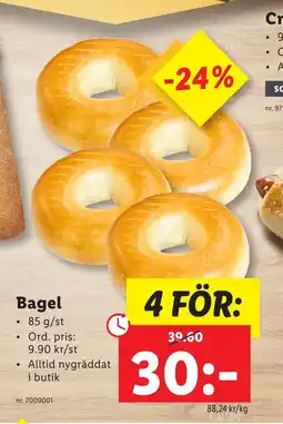 Lidl Bagel erbjuda
