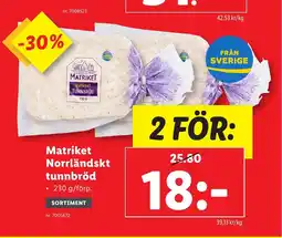 Lidl MATRIKET Norrländskt tunnbröd erbjuda