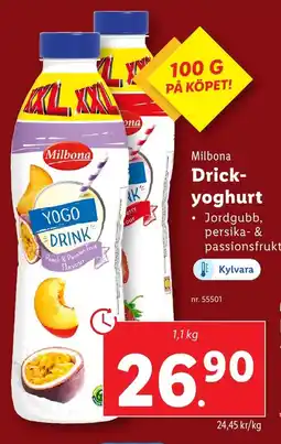Lidl MILBONA Drick- yoghurt erbjuda