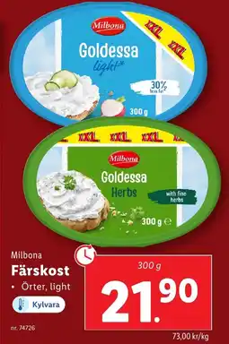 Lidl MILBONA Färskost erbjuda