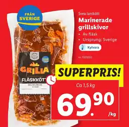 Lidl SVEA lantkött Marinerade grillskivor erbjuda