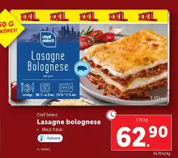 Lidl CHEF SELECT Lasagne bolognese erbjuda