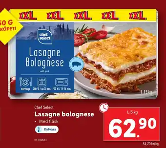 Lidl CHEF SELECT Lasagne bolognese erbjuda