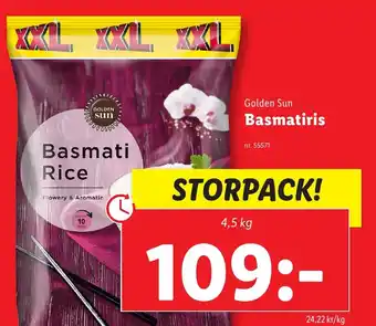 Lidl GOLDEN SUN Basmatiris erbjuda