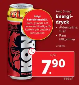 Lidl KONG STRONG Energi- dryck erbjuda