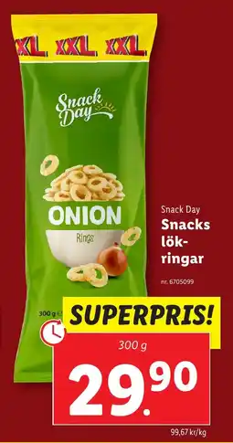 Lidl SNACKS DAY Snacks lök- ringar erbjuda