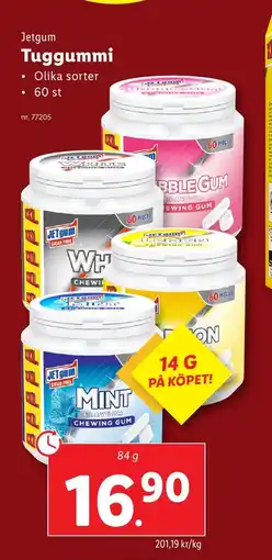 Lidl JETGUM Tuggummi erbjuda