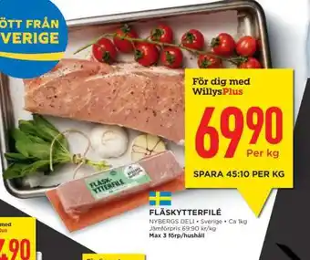 Willys FLÄSKYTTERFILÉ erbjuda