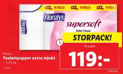 Lidl FLORALYS Toalettpapper extra mjukt erbjuda