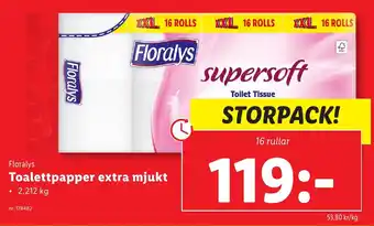 Lidl FLORALYS Toalettpapper extra mjukt erbjuda