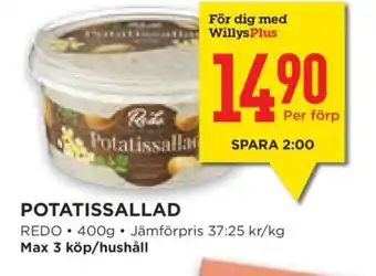 Willys POTATISSALLAD erbjuda