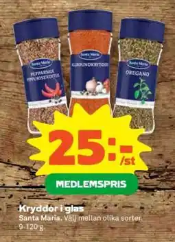 Stora Coop Kryddor i glas erbjuda