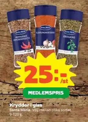 Stora Coop Kryddor i glas erbjuda
