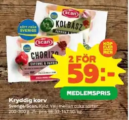 Stora Coop Kryddig Korv erbjuda