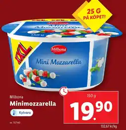 Lidl MILBONA Minimozzarella erbjuda