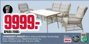 ÖoB LOUNGESET AMALFI erbjuda