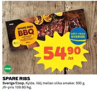 Coop Spare ribs erbjuda