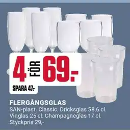 ÖoB FLERGÅNGSGLAS erbjuda