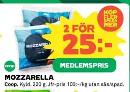 Coop MOZZARELLA erbjuda