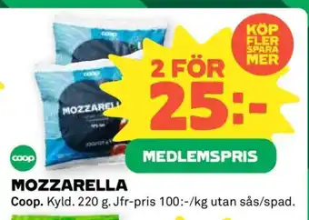 Coop MOZZARELLA erbjuda