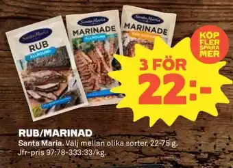 Coop Rub/Marinad erbjuda