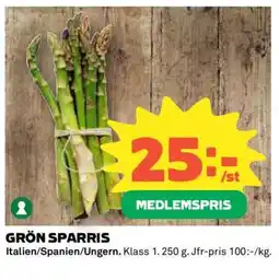 Coop Grön sparris erbjuda