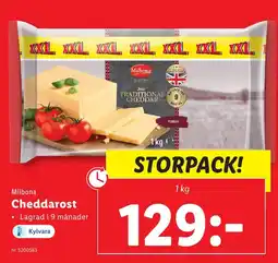 Lidl MILBONA Cheddarost erbjuda