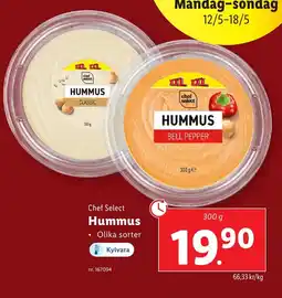 Lidl CHEF SELECT Hummus erbjuda