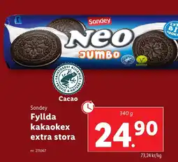 Lidl SONDEY Fyllda kakaokex extra stora erbjuda