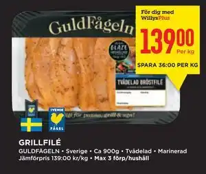 Willys GRILLFILÉ erbjuda