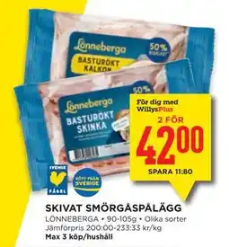 Willys SKIVAT SMÖRGÅSPÅLÄGG erbjuda