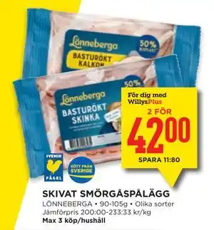 Willys SKIVAT SMÖRGÅSPÅLÄGG erbjuda