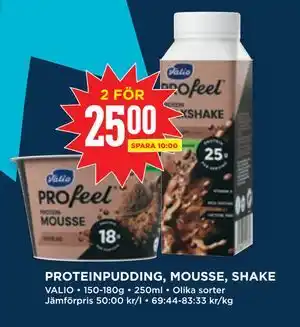 Willys PROTEINPUDDING, MOUSSE, SHAKE erbjuda