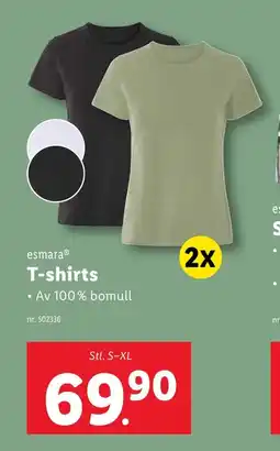 Lidl ESMARA T-shirts erbjuda
