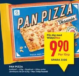 Willys PAN PIZZA erbjuda