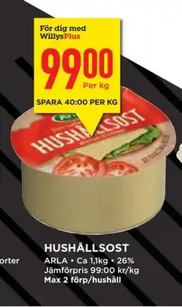 Willys Hemma HUSHÅLLSOST erbjuda
