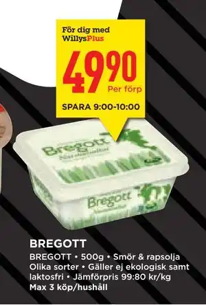 Willys Hemma BREGOTT erbjuda