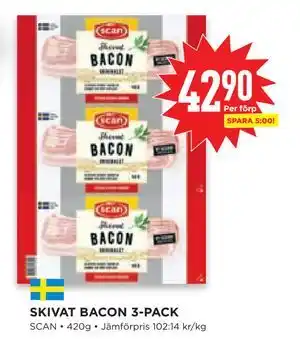 Willys Hemma SKIVAT BACON 3-PACK erbjuda