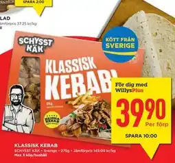 Willys Hemma KLASSISK KEBAB erbjuda