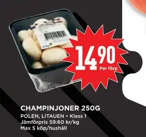 Willys Hemma CHAMPINJONER 250G erbjuda