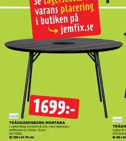 Jem&Fix TRÄDGÅRDSBORD MONTANA erbjuda