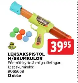 Jem&Fix LEKSAKSPISTOL M/SKUMKULOR erbjuda