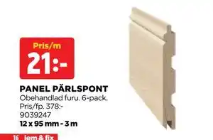 Jem&Fix PANEL PÄRLSPONT erbjuda