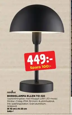Jem&Fix BORDSLAMPA ELLEN TO-GO erbjuda