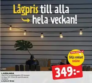 Jem&Fix LJUSSLINGA erbjuda