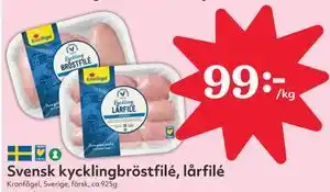Hemköp Svensk kycklingbröstfilé, lårfilé erbjuda