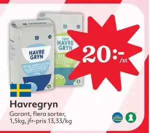 Hemköp Havregryn erbjuda