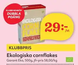 Hemköp Ekologiska cornflakes erbjuda