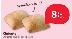 Hemköp Ciabatta erbjuda